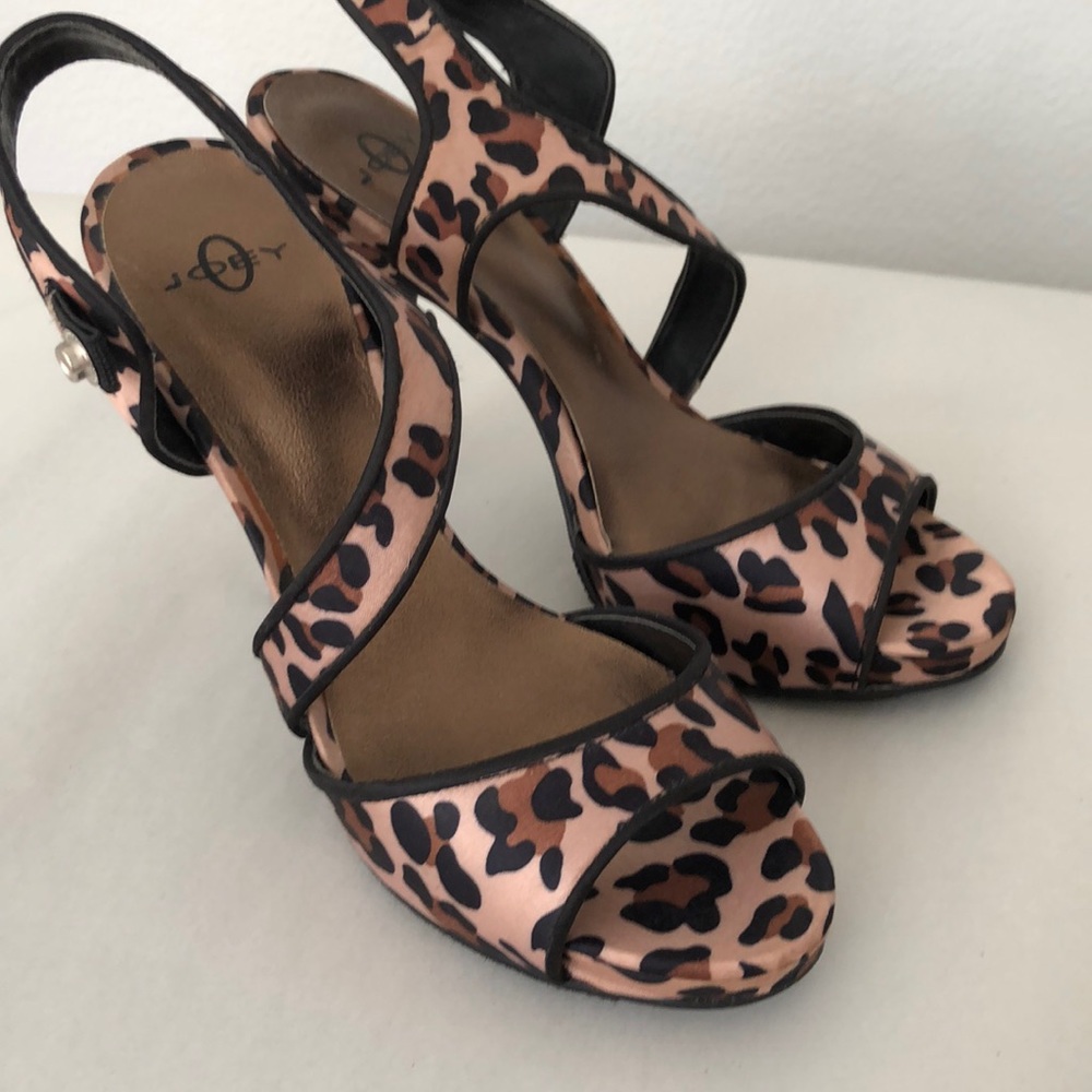 Animal print dress sandal